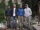 Наш групповой портрет - мужской состав участников похода: Азат, Володя (Вован), Сергей (я), Асхат.